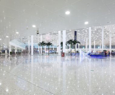 Modern Havaalanı terminal bekleme odası 