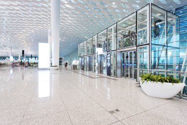Modern Havaalanı terminal bekleme odası 