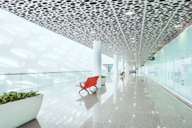 alışveriş merkezinde modern bekleme odası