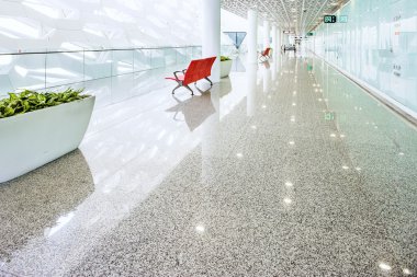 alışveriş merkezinde modern bekleme odası