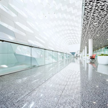 alışveriş merkezinde modern bekleme odası