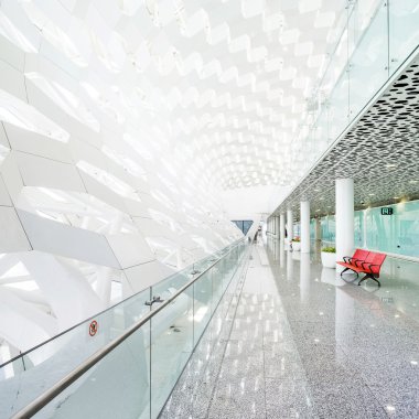 alışveriş merkezinde modern bekleme odası