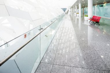 alışveriş merkezinde modern bekleme odası