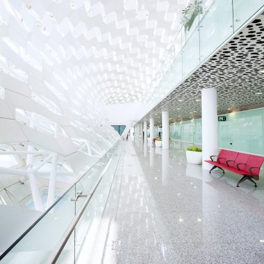 alışveriş merkezinde modern bekleme odası