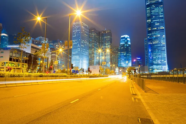 现代城市的夜景 — 图库照片