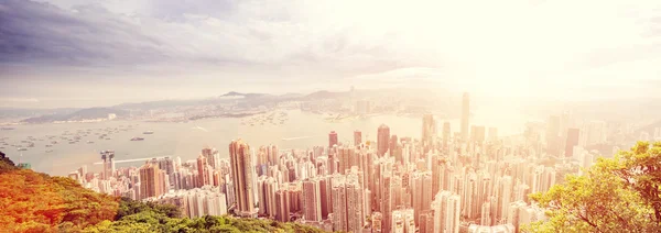Panorama van hong kong, china — Stockfoto
