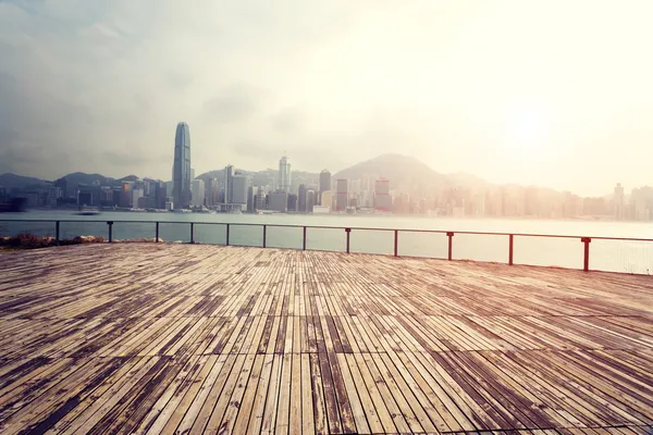 Landschap van de moderne stad, hong kong — Stockfoto