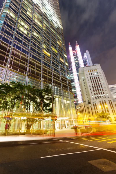 Traffico attraverso il centro di Hong Kong — Foto Stock