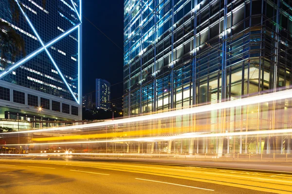 Trafik genom centrala Hongkong — Stockfoto