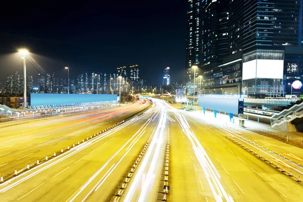 Traffico attraverso il centro di Hong Kong — Foto Stock