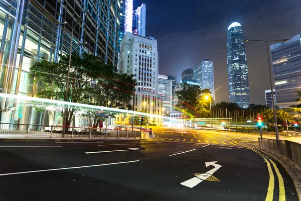 Traffico attraverso il centro di Hong Kong — Foto Stock