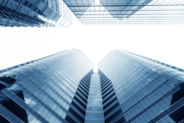 Modern glass silhouettes of skyscrapers — Stock Photo, Image