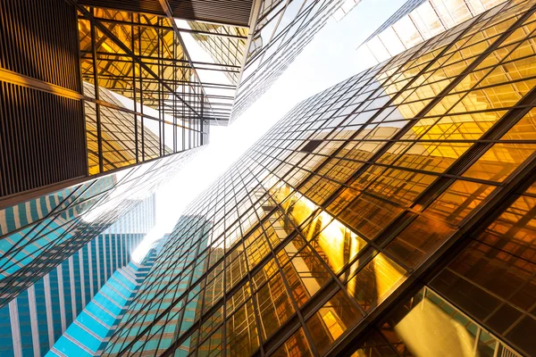 Modern üveg felhőkarcoló sziluettek — Stock Fotó