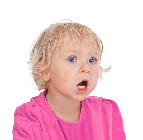 Small girl yelling — Stock Photo, Image