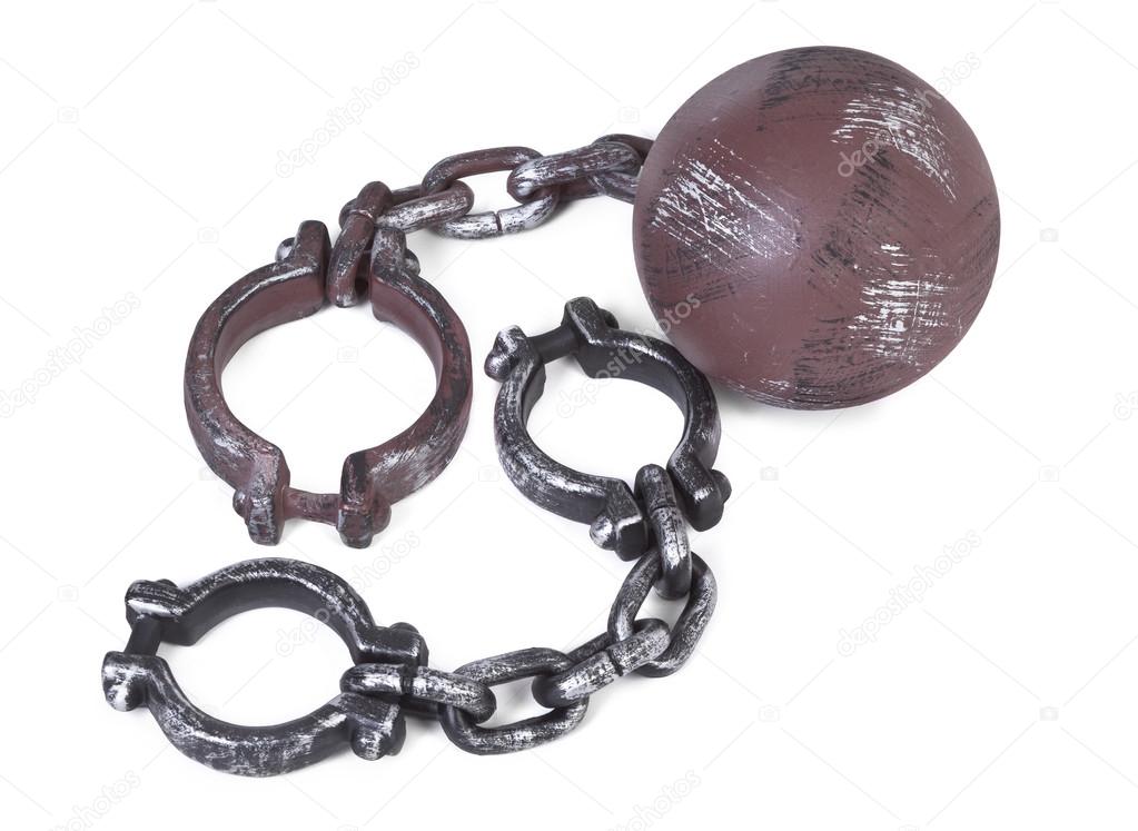 Handcuffs and ball and chain