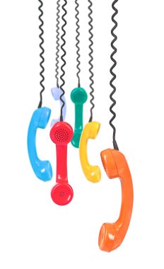variety of telephone receivers clipart