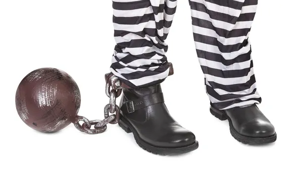 Close-up of prisoners' legs — Stock Photo, Image