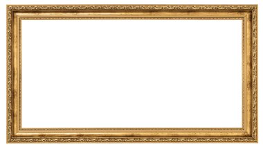 Extremely long golden frame clipart