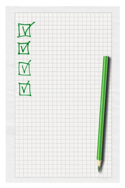 Completed checklist — Stock Photo, Image