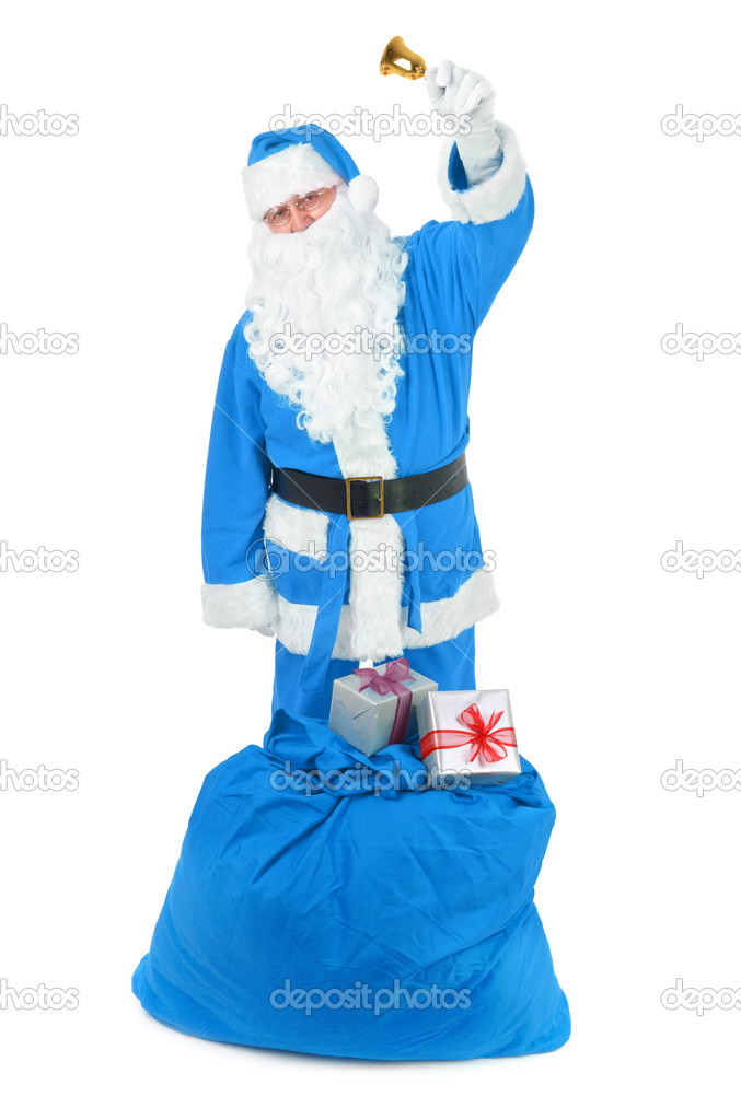 Frozen Santa claus with attributes