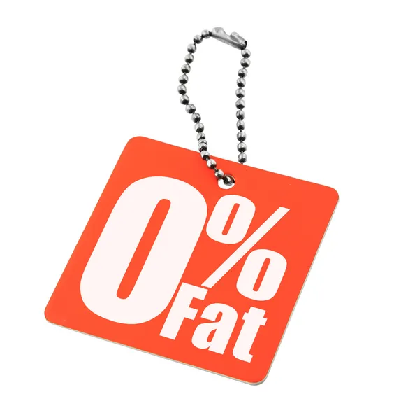 ゼロ ％ 脂肪タグ — ストック写真