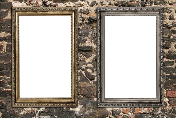 Dva prázdné dřevěné rámy — Stock fotografie