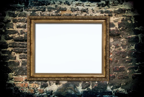 Golden wooden frame — Stock Photo, Image