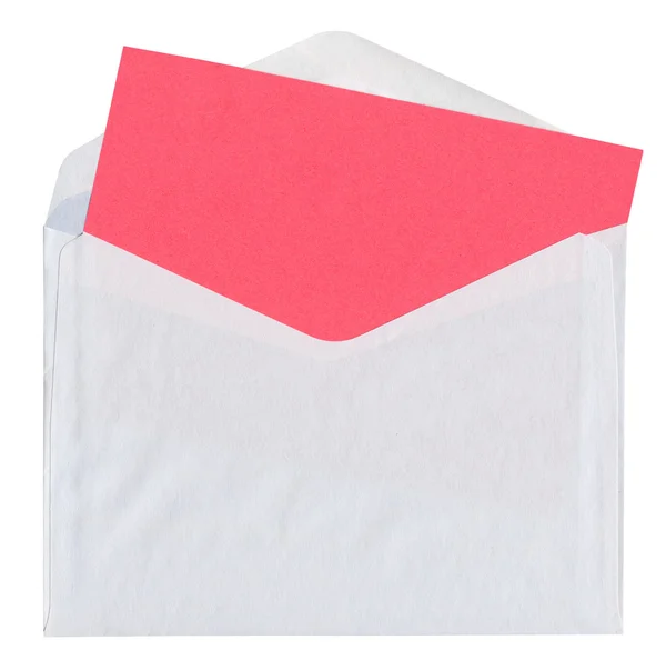 Envelope with blank red card — Stock Photo, Image