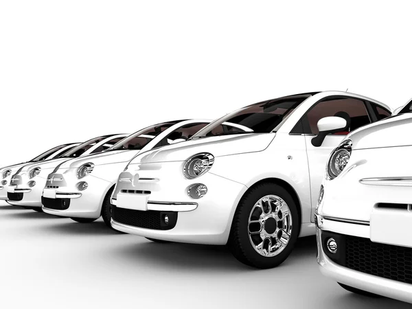 Coches blancos — Foto de Stock