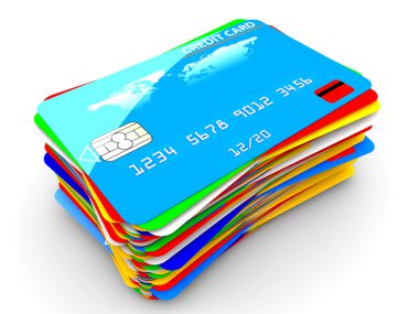 Pile of credit cards clipart