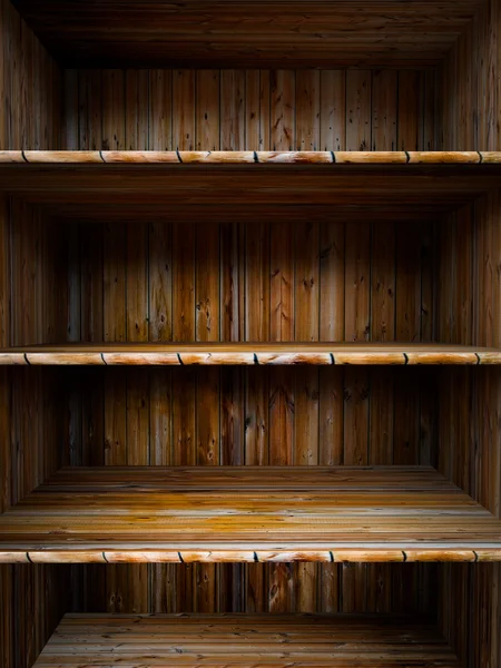 Empty wood shelf — Stock Photo, Image