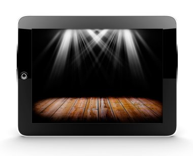 Tablet with lights