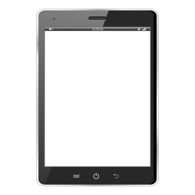 gerçekçi siyah vektör tablet