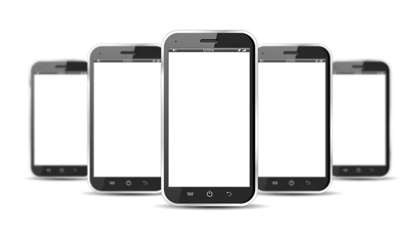 Uppsättning av smartphones — Stockfoto