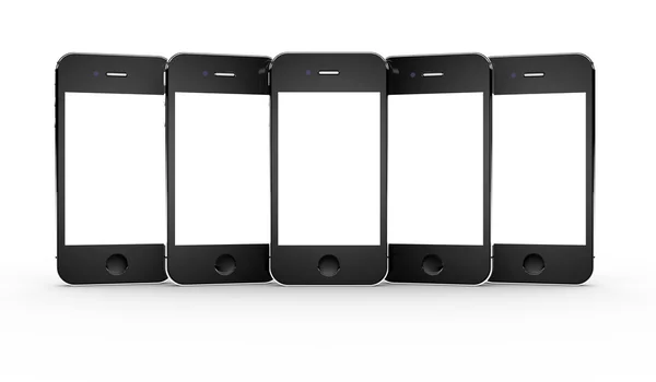 Set van smartphones — Stockfoto