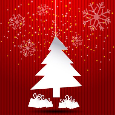 Kırmızı Noel kartı