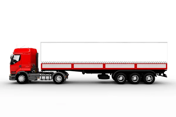 Red and white truck — Stock Photo, Image