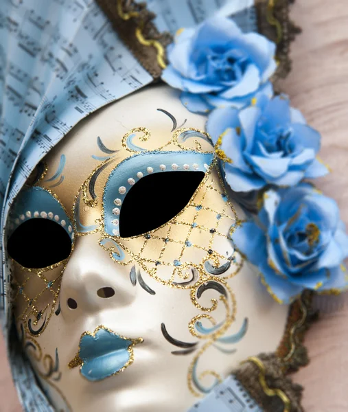 Colorful venetian mask with many details on it — Stock Photo, Image