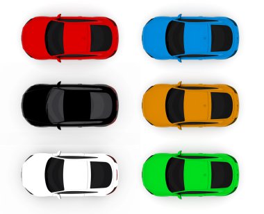 renkli araba koleksiyonu