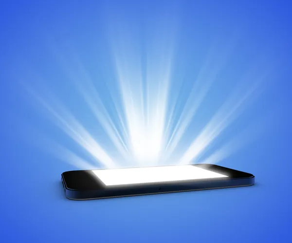 Smartphone with light — Stock Photo, Image