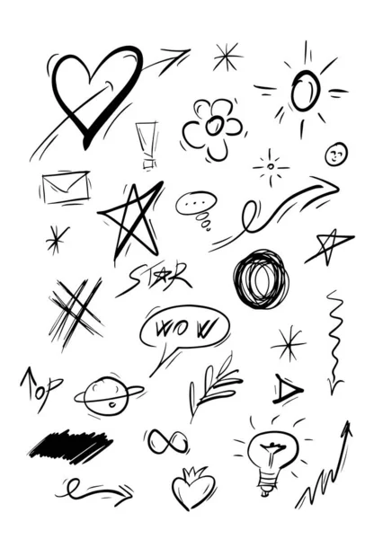 Karalama sanat vektörü koleksiyonu