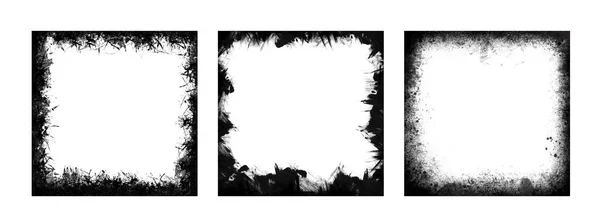 Square Grunge Vector Frame Set — Archivo Imágenes Vectoriales