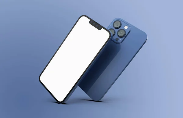 Front Back Mockup Smartphone — Stock Photo, Image