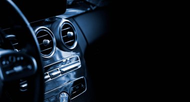 Siyah kopyalanmış araç havalandırma sistemini kapat