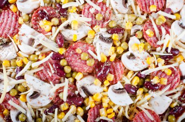 taze çiğ İtalyan pizza