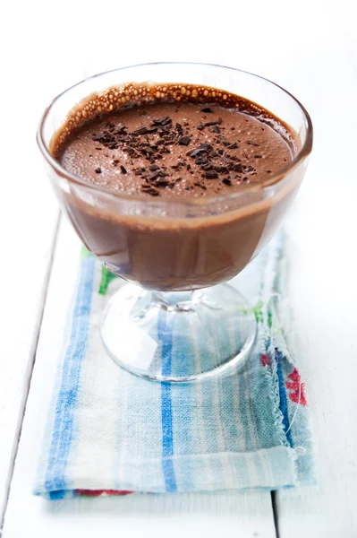 Mörka och delikat chokladmousse — Stockfoto