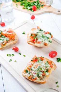 taze vejetaryen İtalyan tostu bruschetta