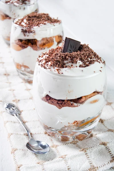 Traditional italian dessert with chocolate — Stock Photo, Image