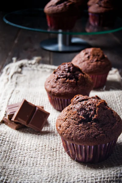 Süßer Schokoladenmuffin — Stockfoto