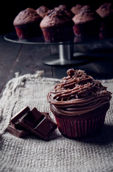 Bolinho de chocolate doce — Fotografia de Stock